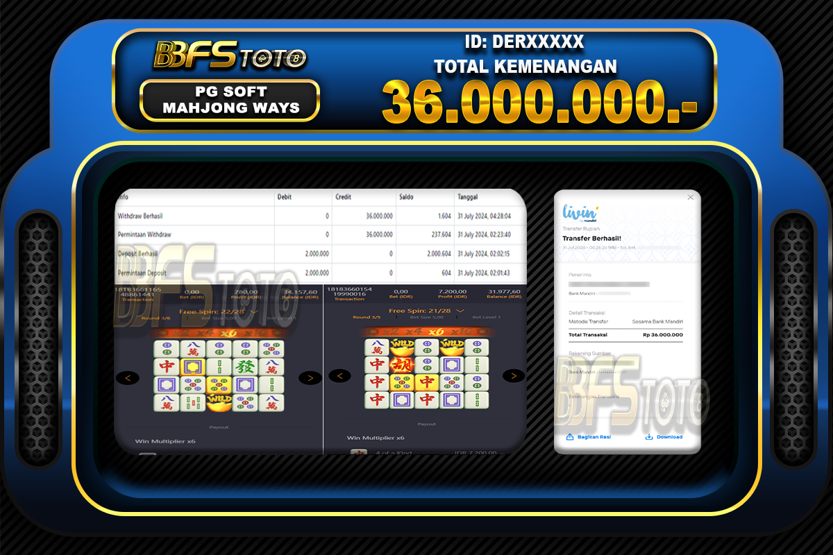 MAHJONG WAYS – BUKTI JACKPOT BBFSTOTO