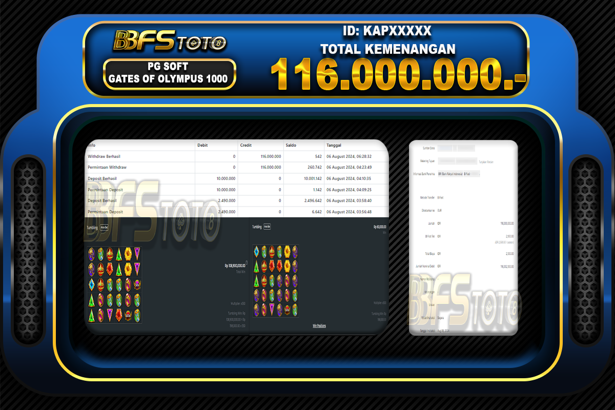 GATES OF OLYMPUS 1000 – BUKTI JACKPOT BBFSTOTO