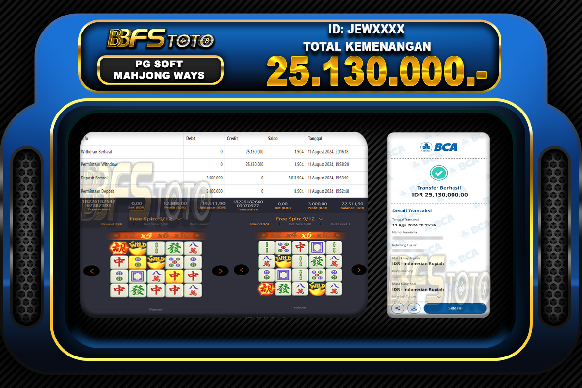 MAHJONG WAYS – BUKTI JACKPOT BBFSTOTO