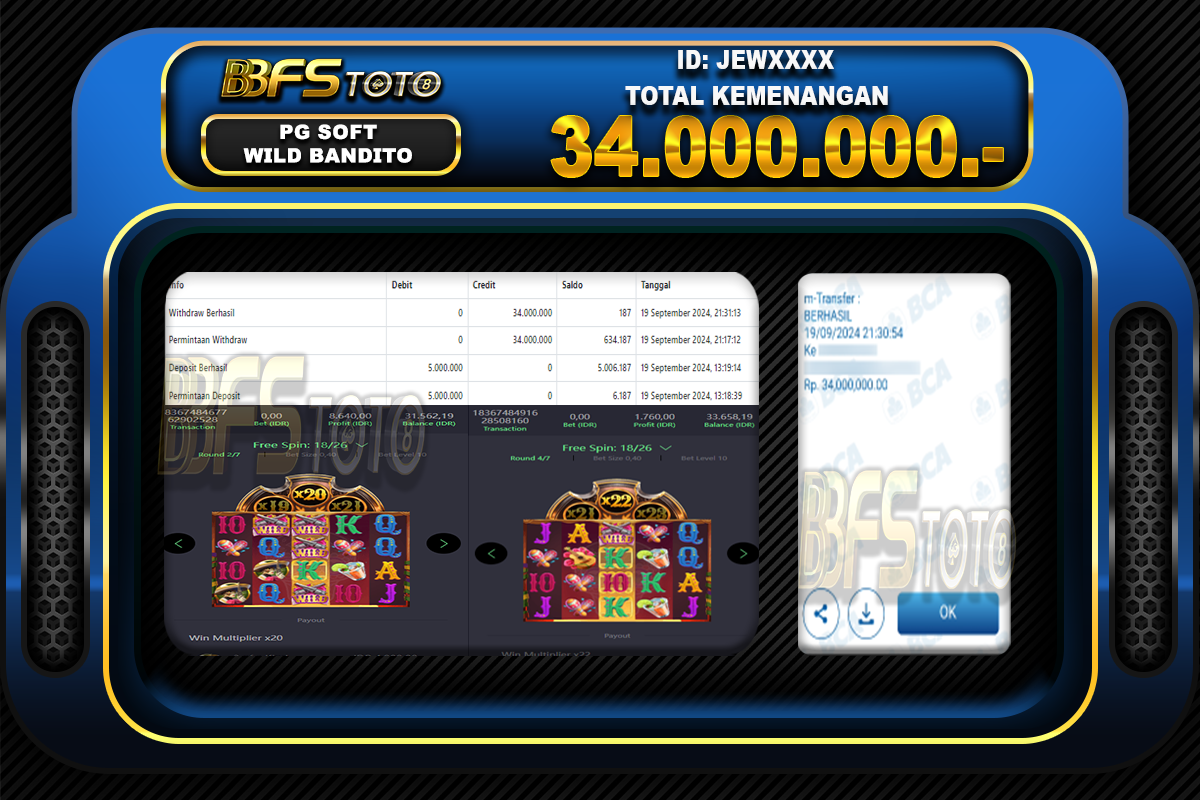 WILD BANDITO – BUKTI JACKPOT BBFSTOTO