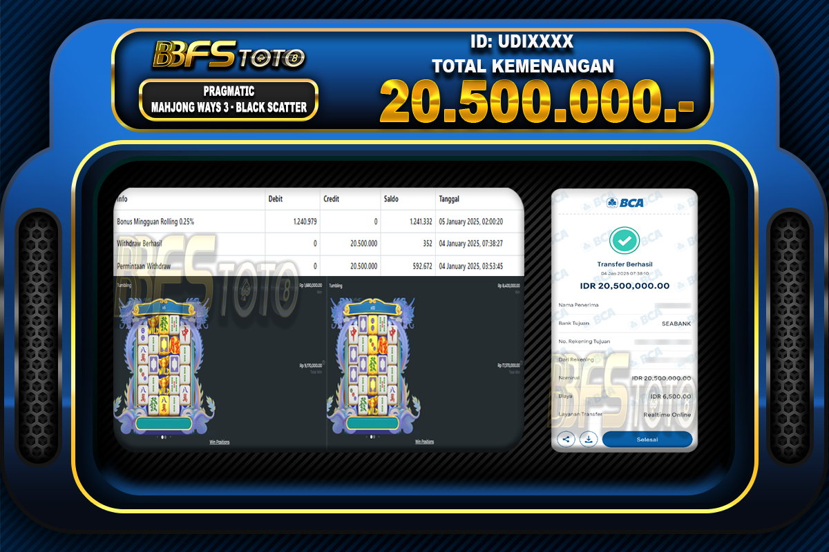 MAHJONG WINS 3 – BLACK SCATTER – BUKTI JACKPOT SLOT BBFSTOTO