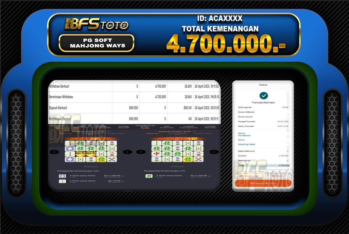MAHJONG WAYS – BUKTI JACKPOT SLOT BBFSTOTO