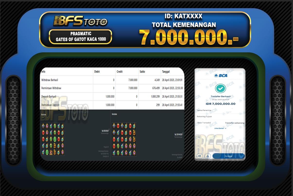 GATES OF GATOT KACA 1000 – BUKTI JACKPOT SLOT BBFSTOTO