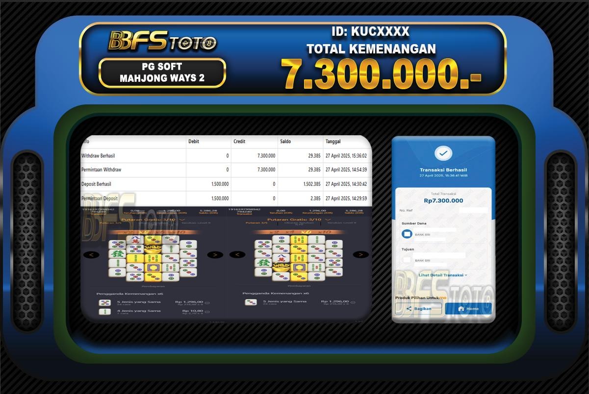 MAHJONG WAYS 2 – BUKTI JACKPOT SLOT BBFSTOTO