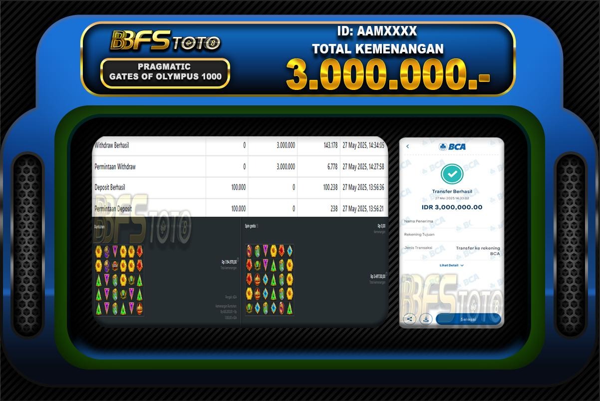 GATES OF OLYMPUS 1000 – BUKTI JACKPOT SLOT BBFSTOTO