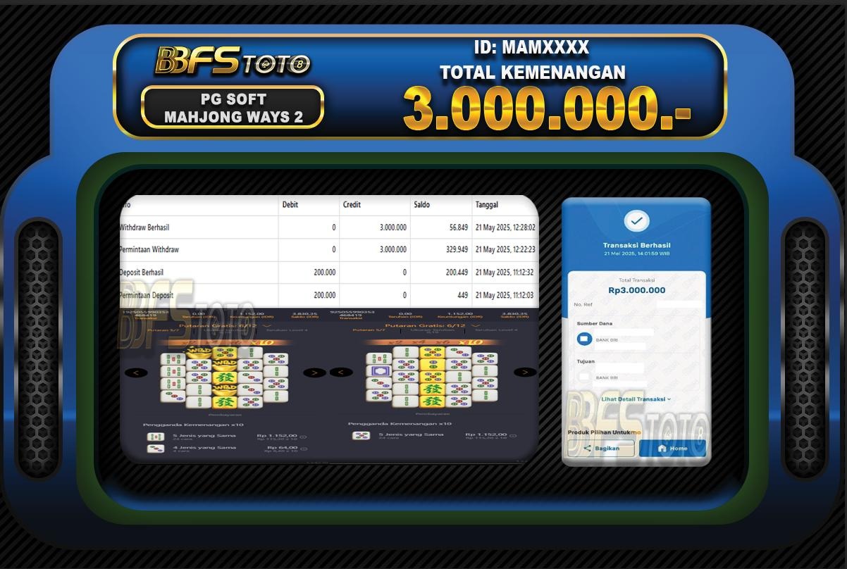 MAHJONG WAYS 2 – BUKTI JACKPOT SLOT BBFSTOTO