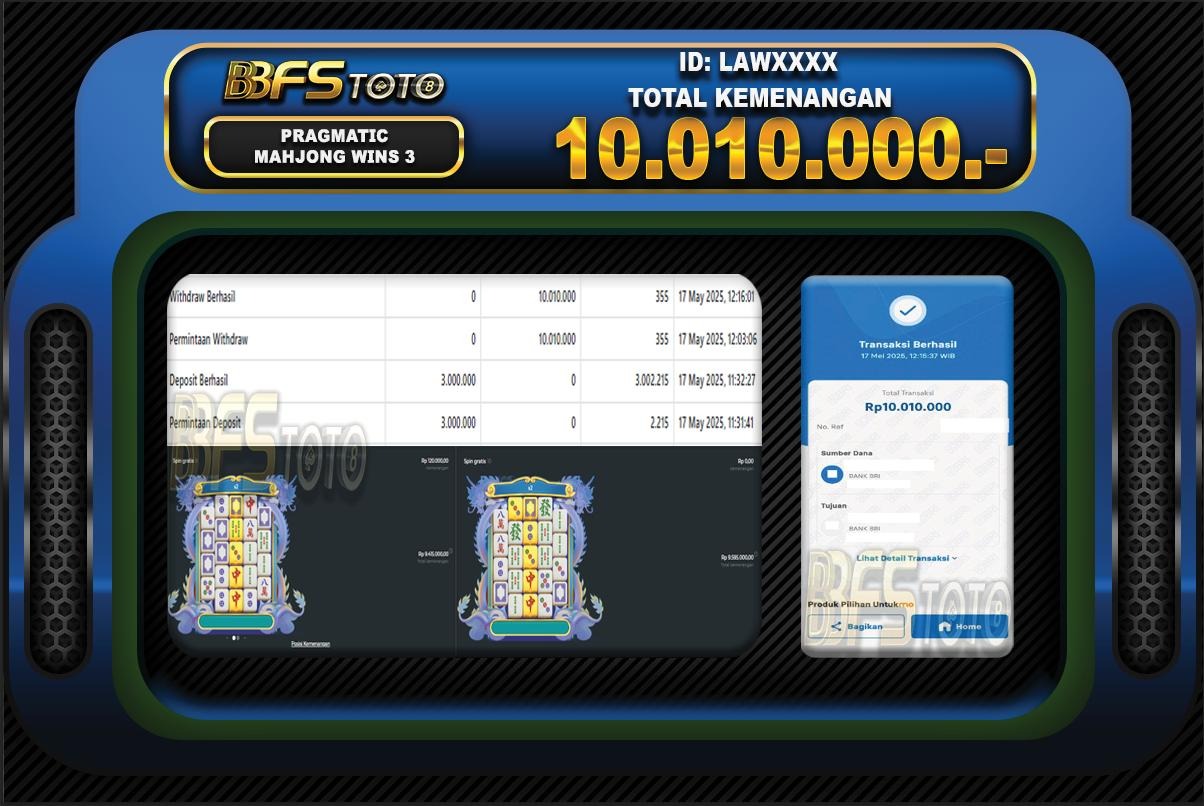 MAHJONG WINS 3 – BLACK SCATTER – BUKTI JACKPOT SLOT BBFSTOTO