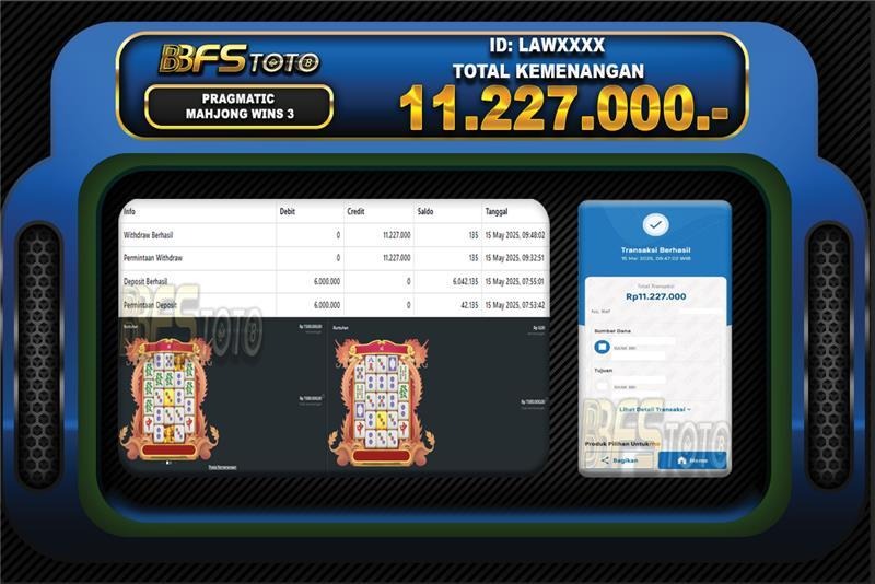 MAHJONG WINS 3 – BLACK SCATTER – BUKTI JACKPOT SLOT BBFSTOTO