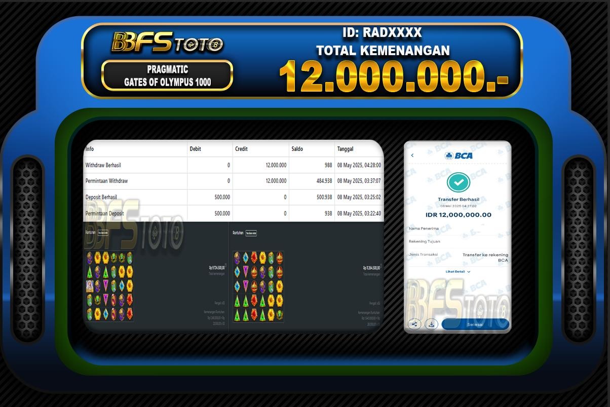 GATES OF OLYMPUS 1000 – BUKTI JACKPOT SLOT BBFSTOTO