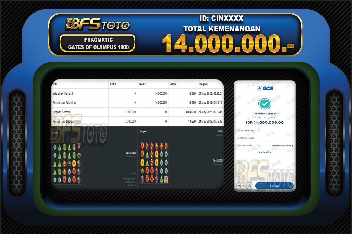 GATES OF OLYMPUS 1000 – BUKTI JACKPOT SLOT BBFSTOTO