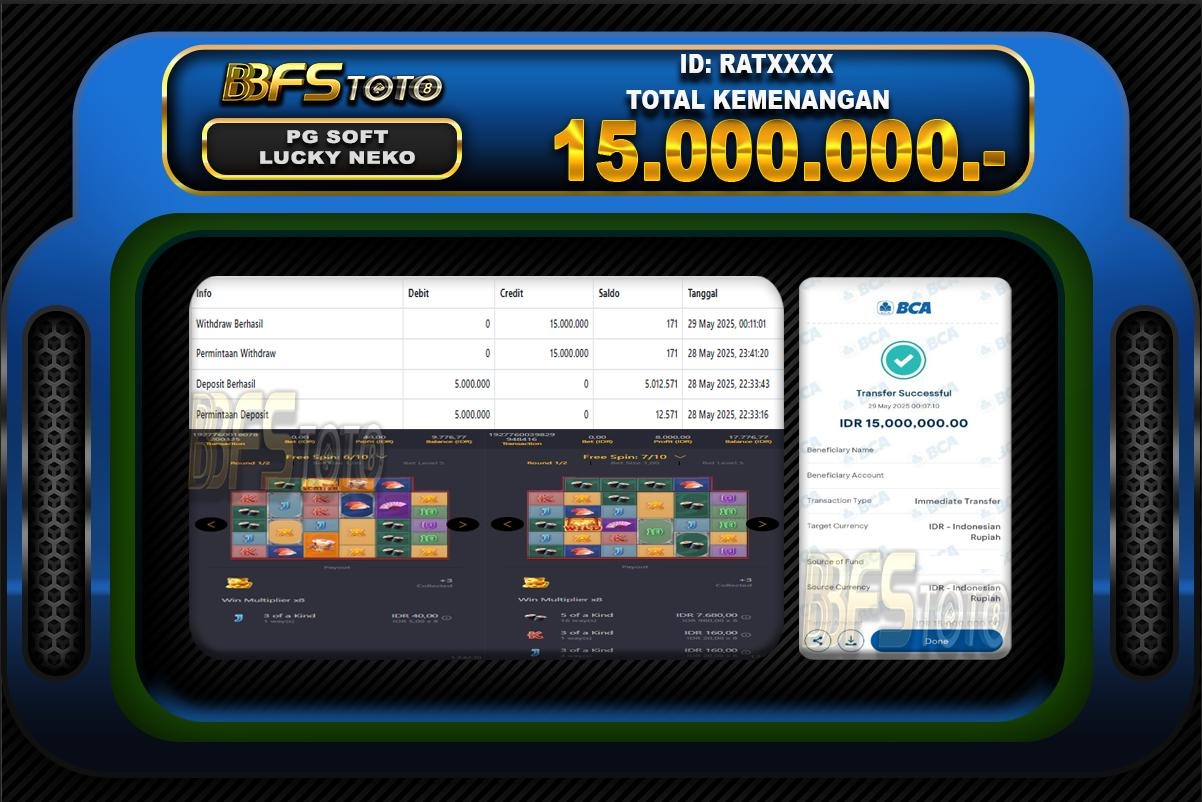 LUCKY NEKO – BUKTI JACKPOT SLOT BBFSTOTO