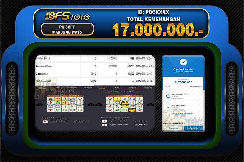 MAHJONG WAYS – BUKTI JACKPOT SLOT BBFSTOTO