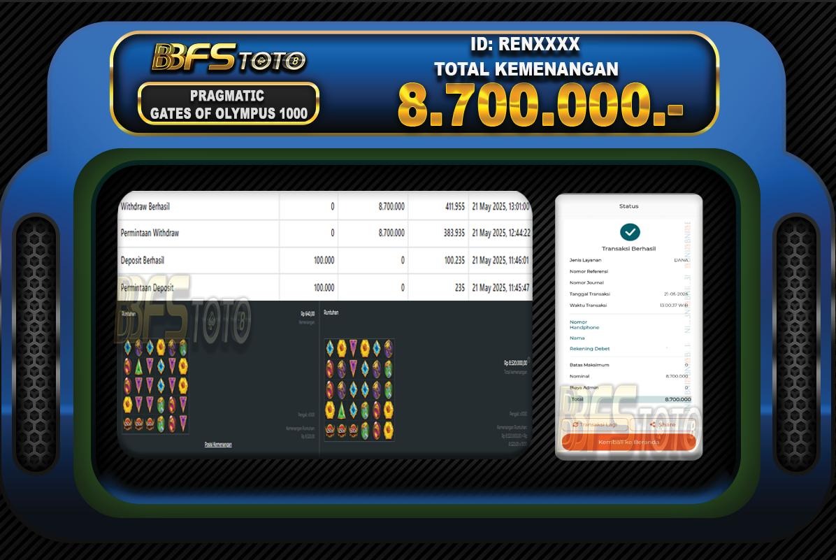 GATES OF OLYMPUS 1000 – BUKTI JACKPOT SLOT BBFSTOTO