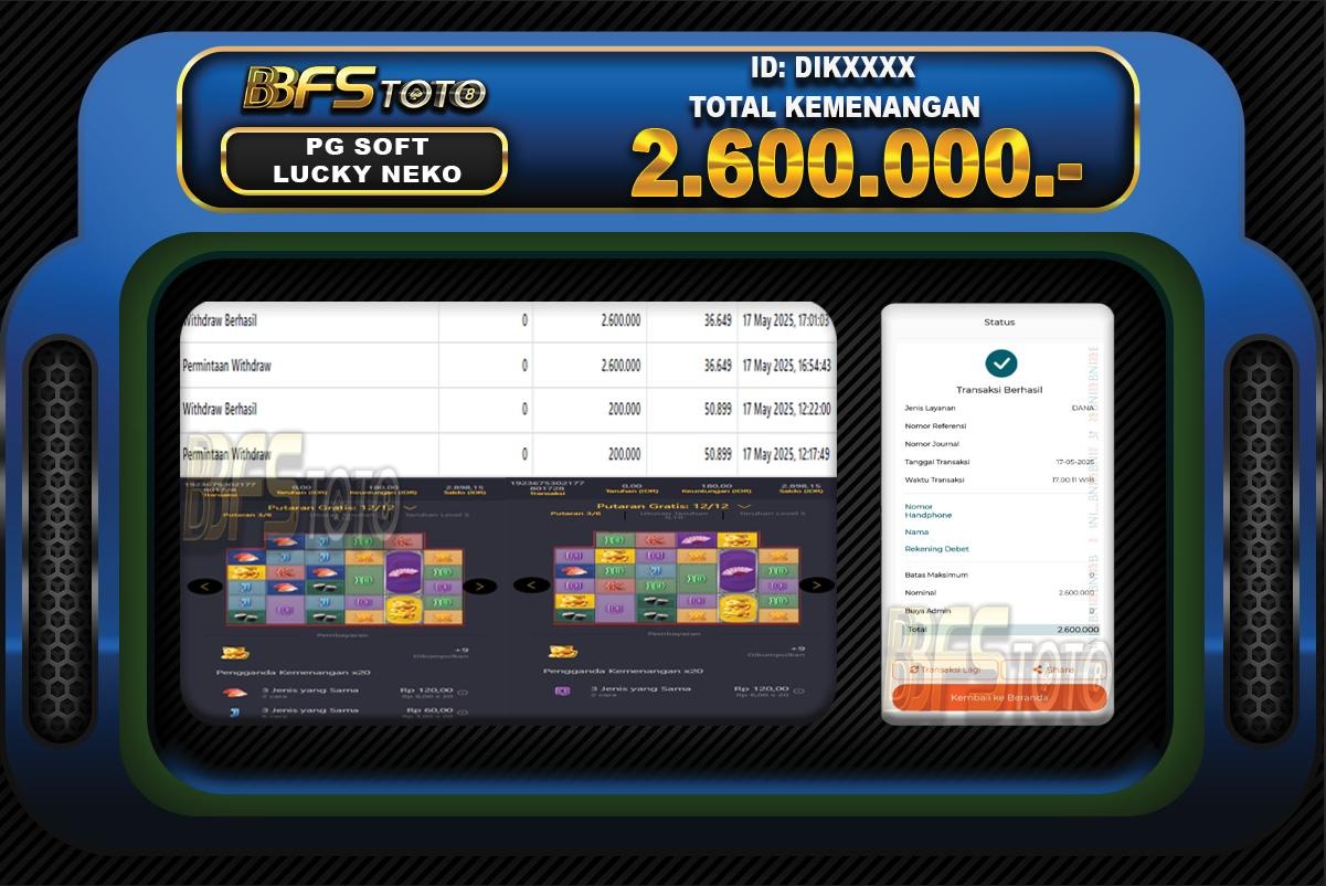 LUCKY NEKO – BUKTI JACKPOT SLOT BBFSTOTO