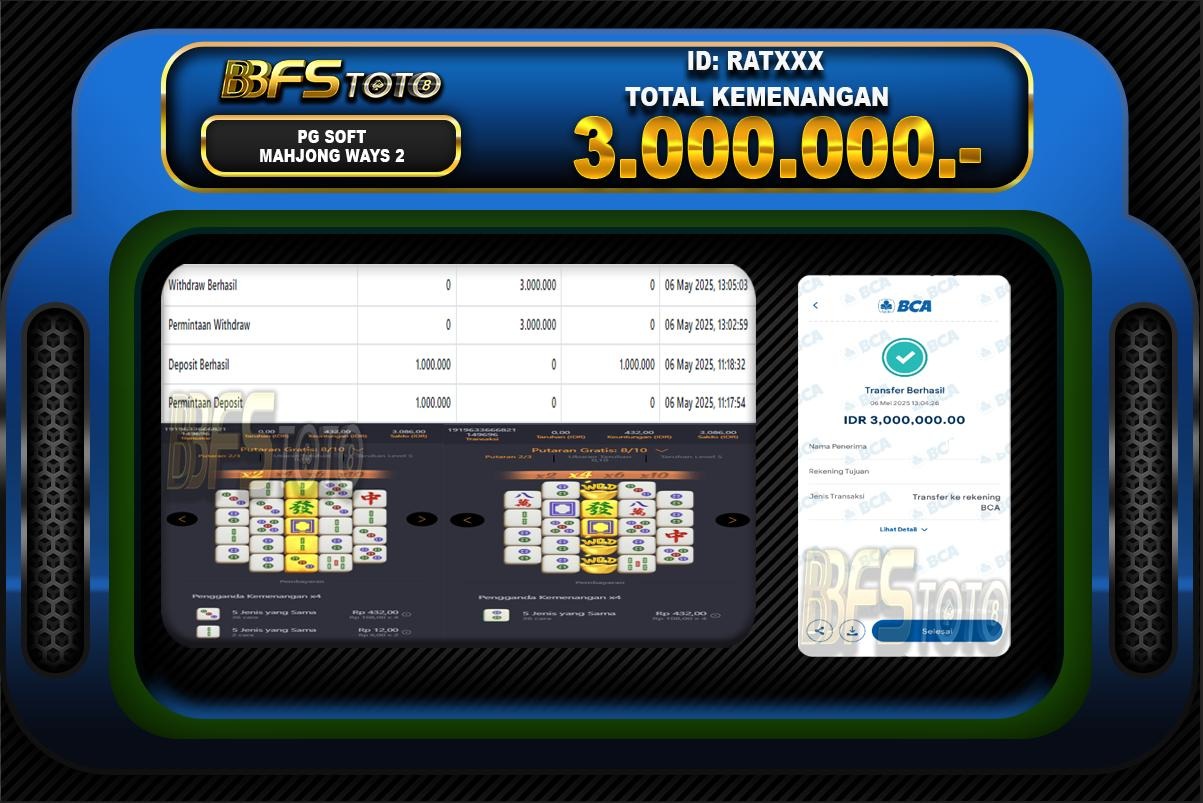 MAHJONG WAYS 2 – BUKTI JACKPOT SLOT BBFSTOTO