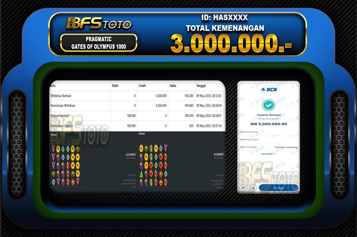 GATES OF OLYMPUS 1000 – BUKTI JACKPOT SLOT BBFSTOTO