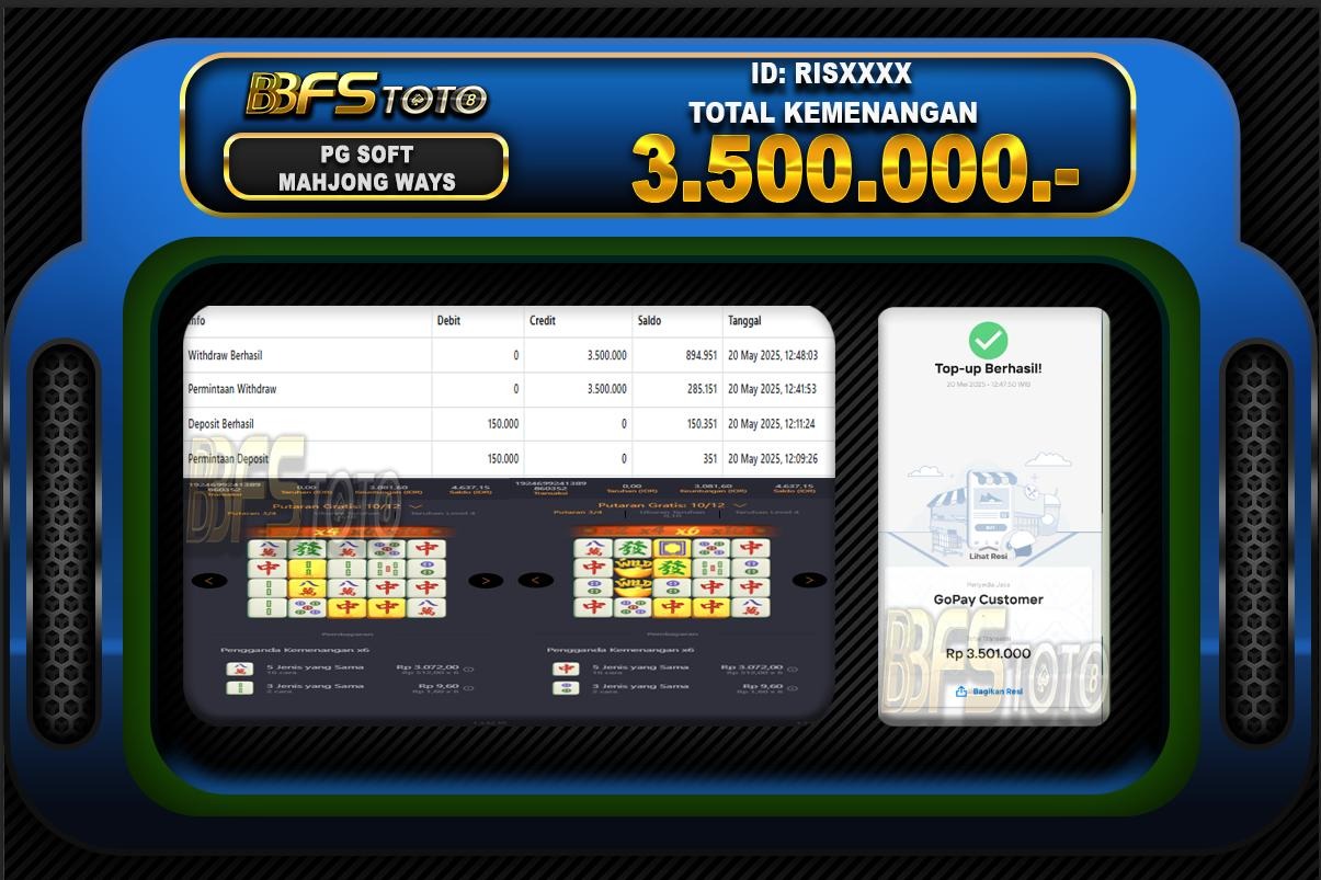 MAHJONG WAYS – BUKTI JACKPOT SLOT BBFSTOTO