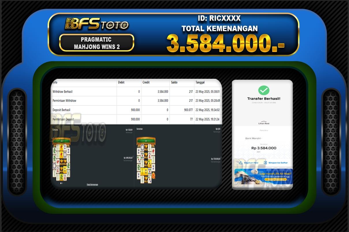 MAHJONG WINS 2 – BUKTI JACKPOT SLOT BBFSTOTO