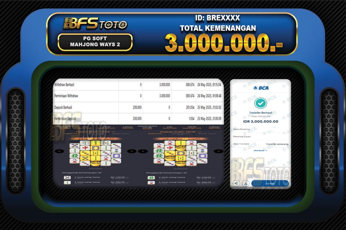 MAHJONG WAYS 2 – BUKTI JACKPOT SLOT BBFSTOTO