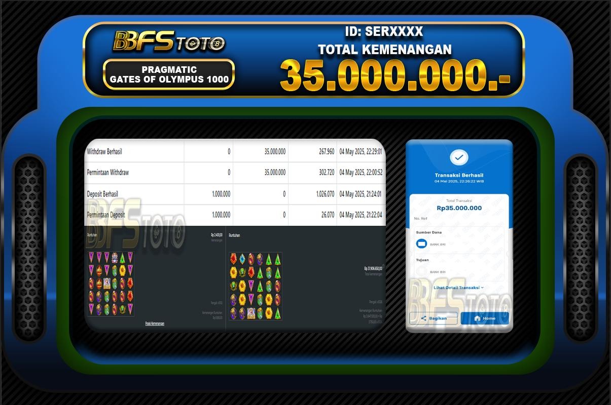 GATES OF OLYMPUS 1000 – BUKTI JACKPOT SLOT BBFSTOTO