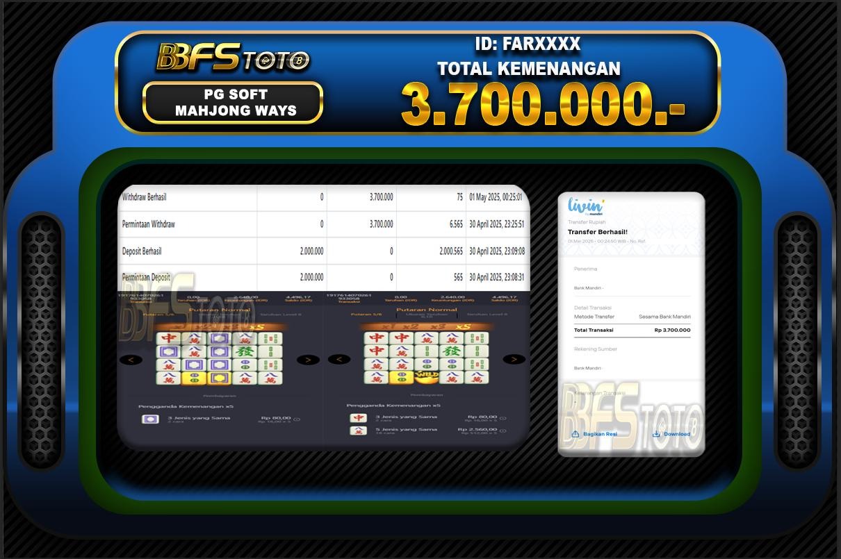 MAHJONG WAYS – BUKTI JACKPOT SLOT BBFSTOTO