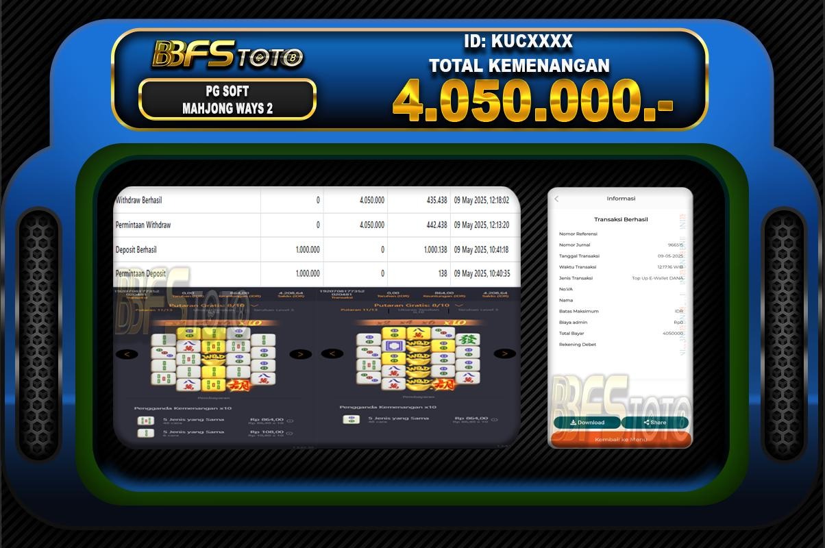MAHJONG WAYS 2 – BUKTI JACKPOT SLOT BBFSTOTO