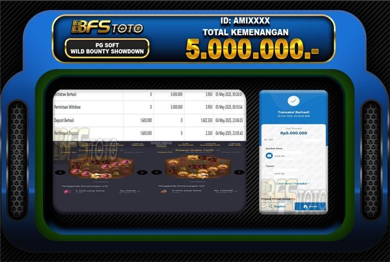 WILD BOUNTY SHOWDOWN  – BUKTI JACKPOT BBFSTOTO