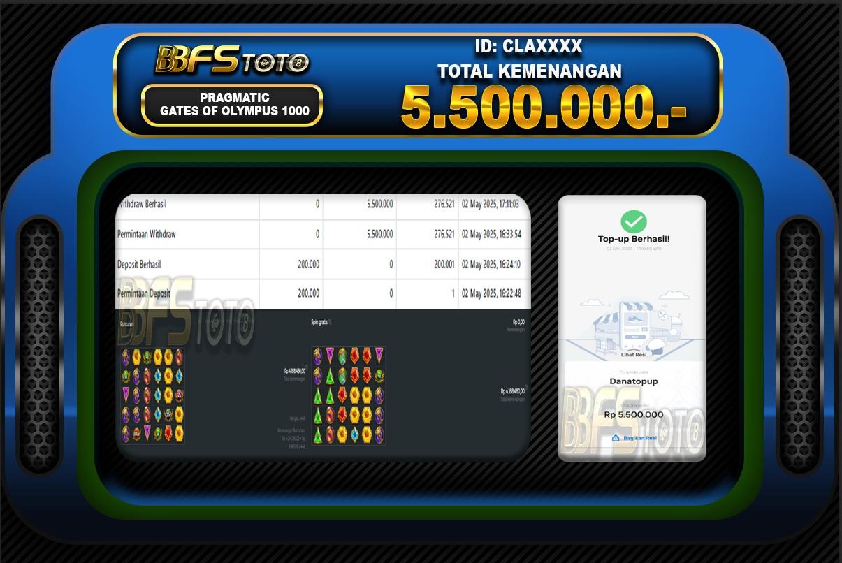 GATES OF OLYMPUS 1000 – BUKTI JACKPOT SLOT BBFSTOTO