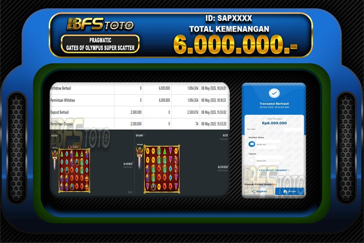GATES OF OLYMPUS – BUKTI JACKPOT BBFSTOTO