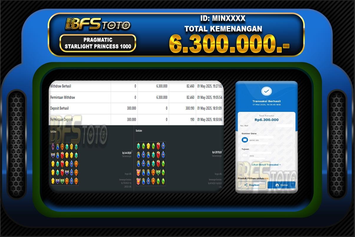 STARLIGHT PRINCESS 1000 – BUKTI JACKPOT SLOT BBFSTOTO