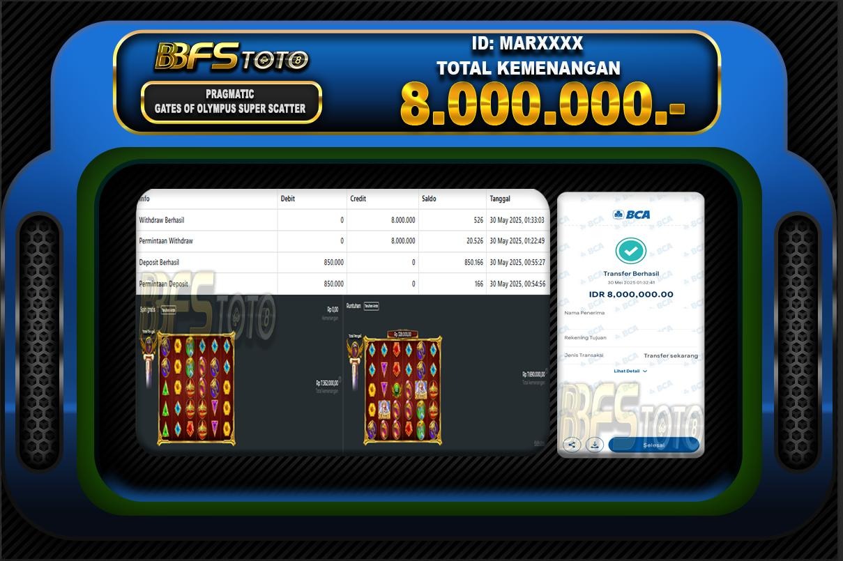 GATES OF OLYMPUS – BUKTI JACKPOT BBFSTOTO