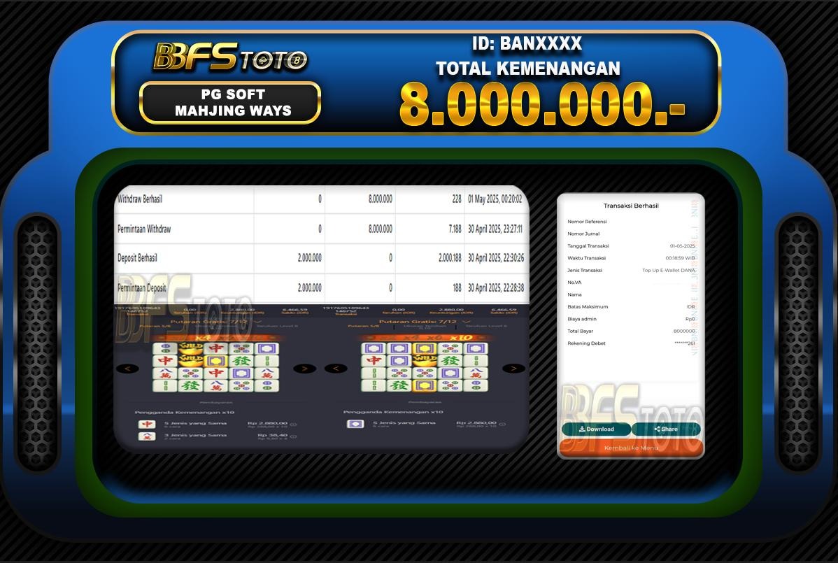 MAHJONG WAYS – BUKTI JACKPOT SLOT BBFSTOTO