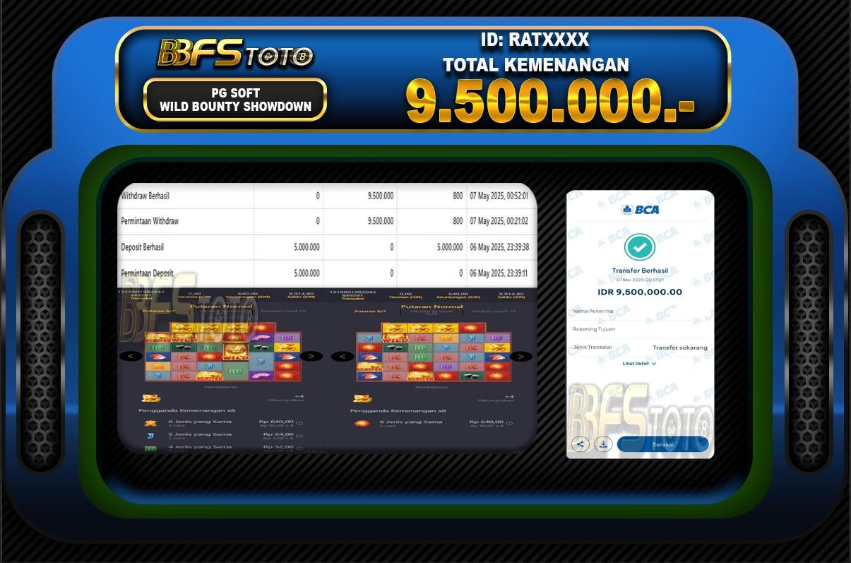 WILD BOUNTY SHOWDOWN  – BUKTI JACKPOT BBFSTOTO