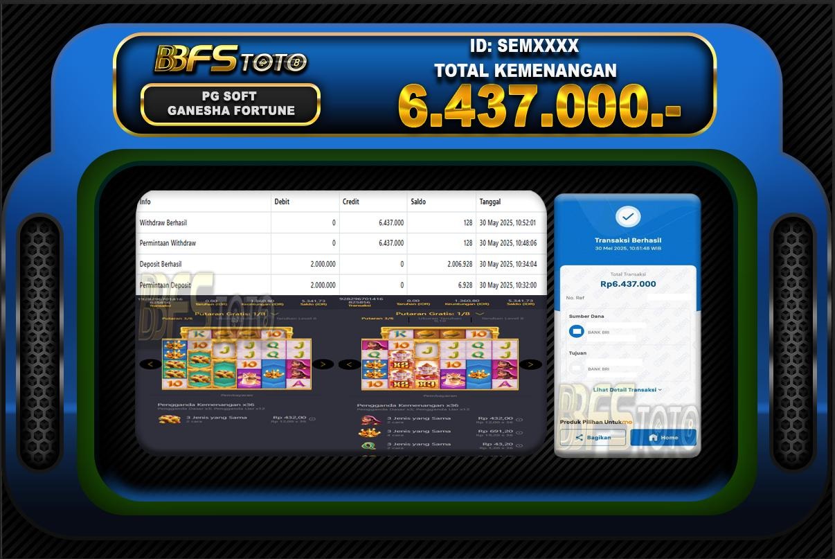 GANESHA FORTUNE – BUKTI JACKPOT SLOT BBFSTOTO