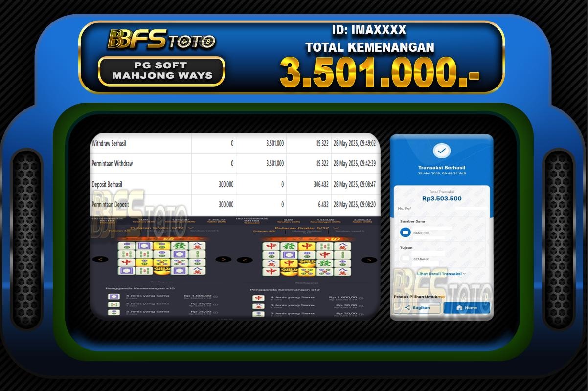 MAHJONG WAYS – BUKTI JACKPOT SLOT BBFSTOTO