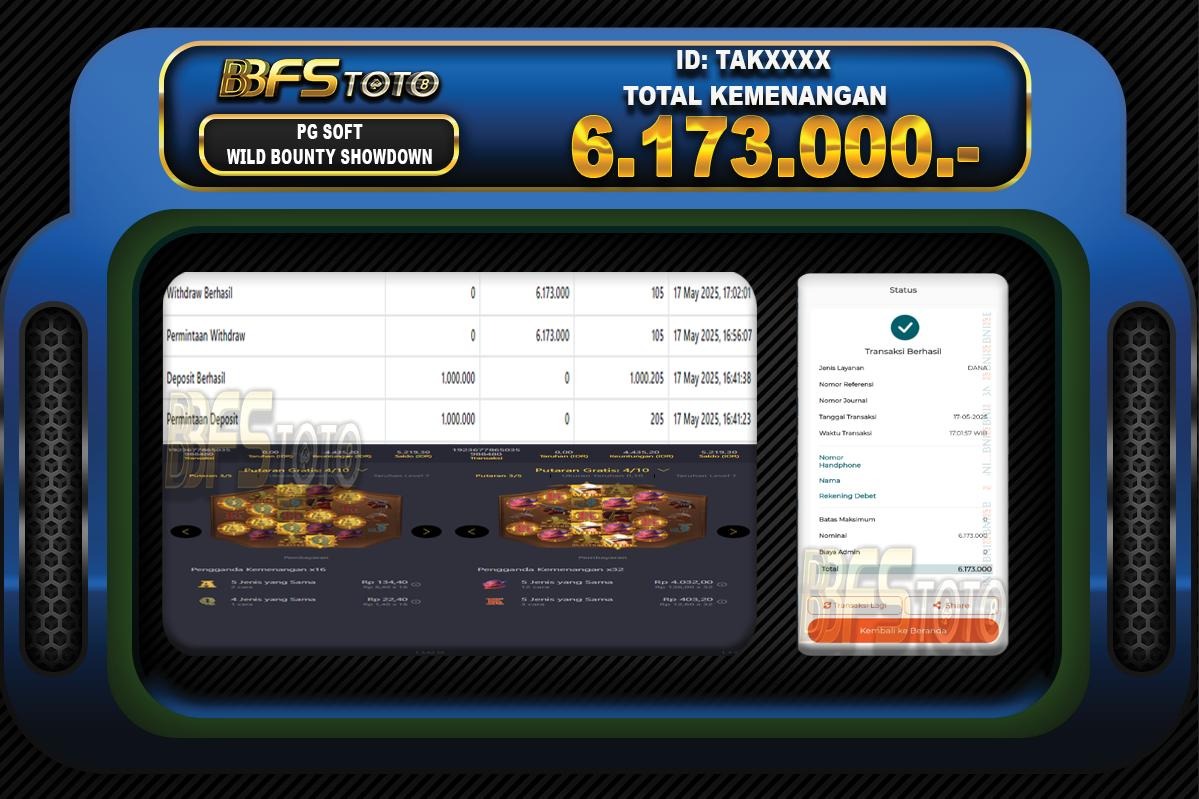 WILD BOUNTY SHOWDOWN  – BUKTI JACKPOT BBFSTOTO