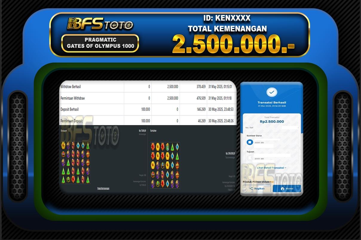 GATES OF OLYMPUS 1000 – BUKTI JACKPOT SLOT BBFSTOTO