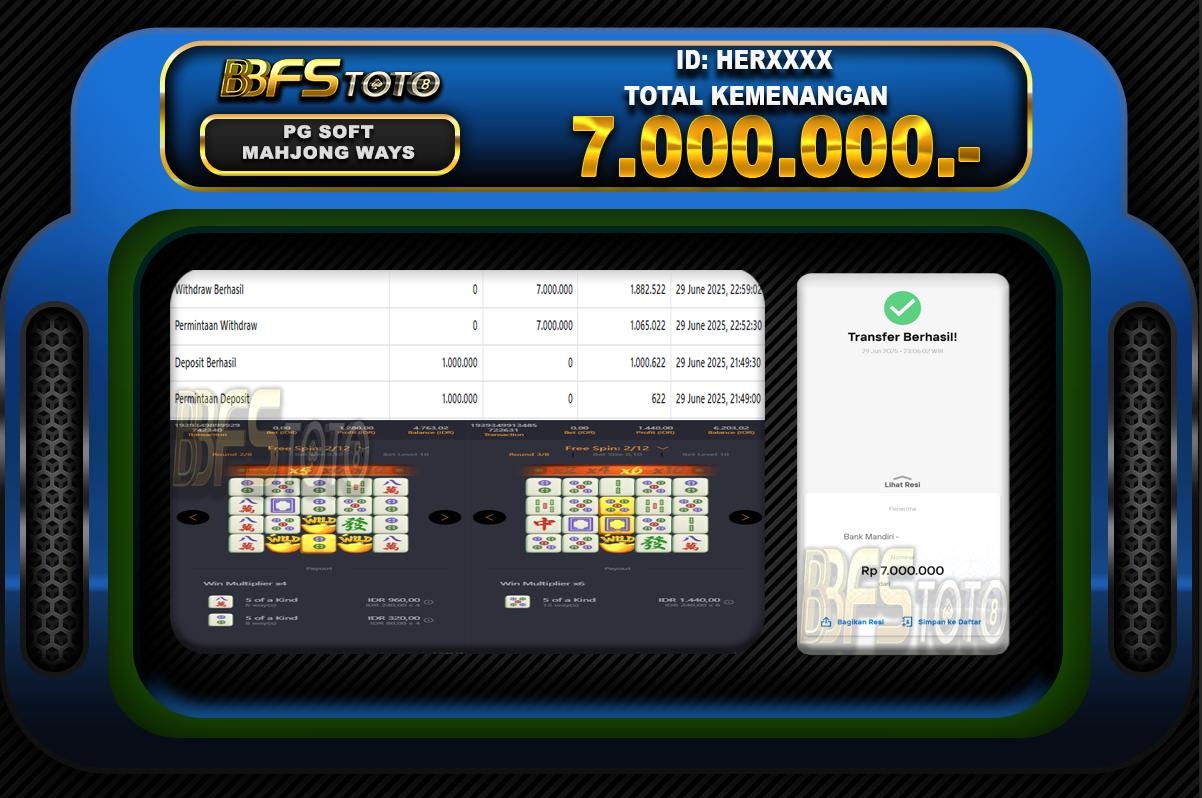 MAHJONG WAYS  – BUKTI JACKPOT BBFSTOTO