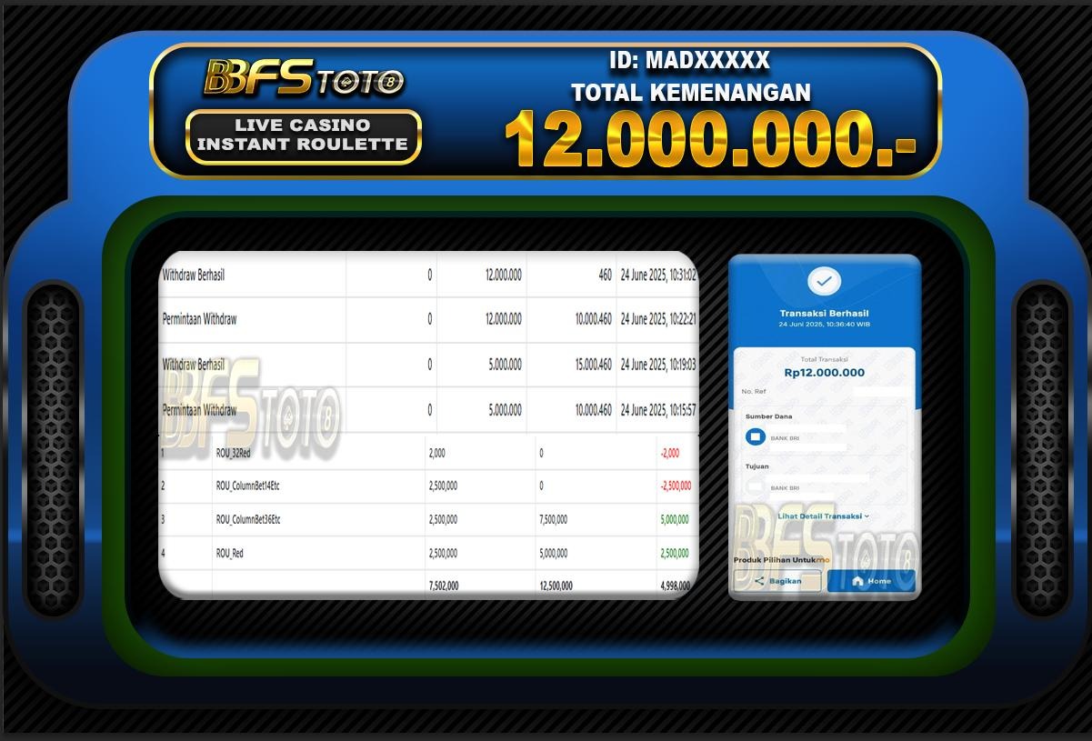 INSTANT ROULETTE  – BUKTI JACKPOT BBFSTOTO