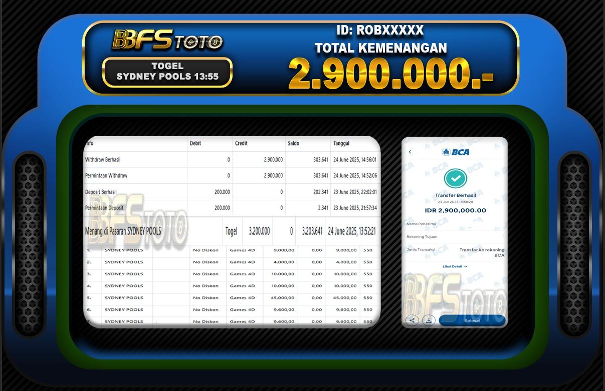 TOGEL SYDNEY POOLS – BUKTI JACKPOT BBFSTOTO