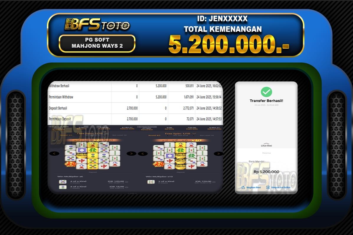 MAHJONG WAYS 2 – BUKTI JACKPOT BBFSTOTO