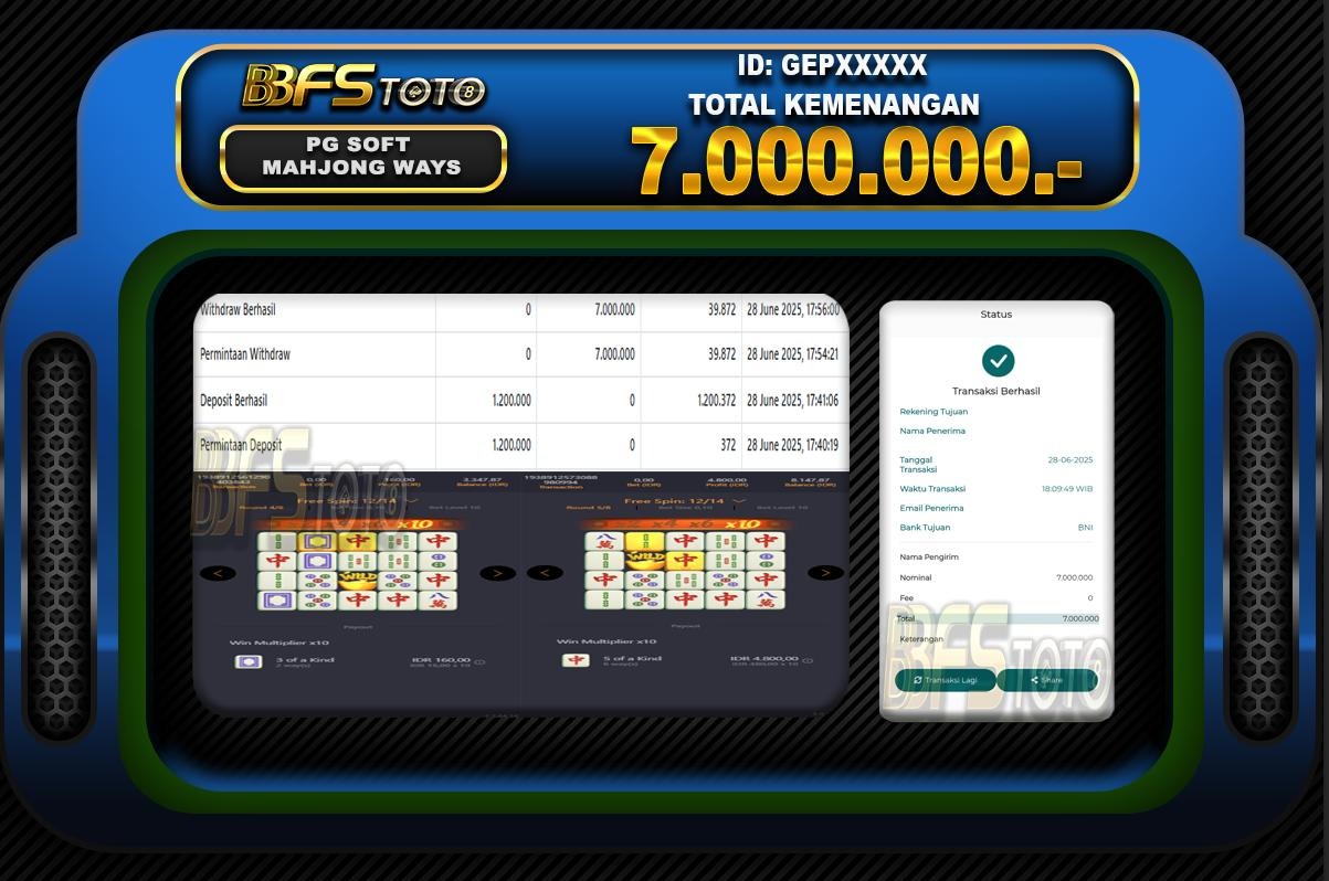 MAHJONG WAYS  – BUKTI JACKPOT BBFSTOTO
