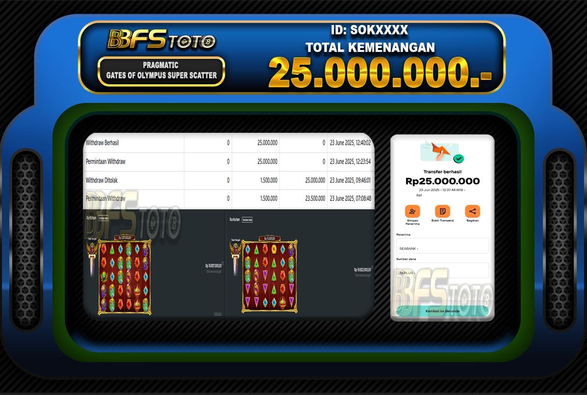 GATES OF OLYMPUS – BUKTI JACKPOT BBFSTOTO