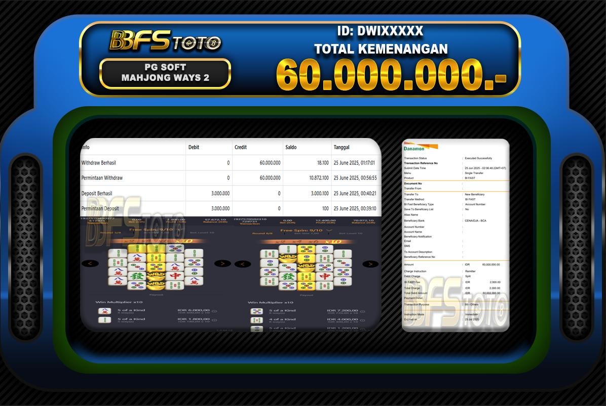 MAHJONG WAYS 2 – BUKTI JACKPOT BBFSTOTO