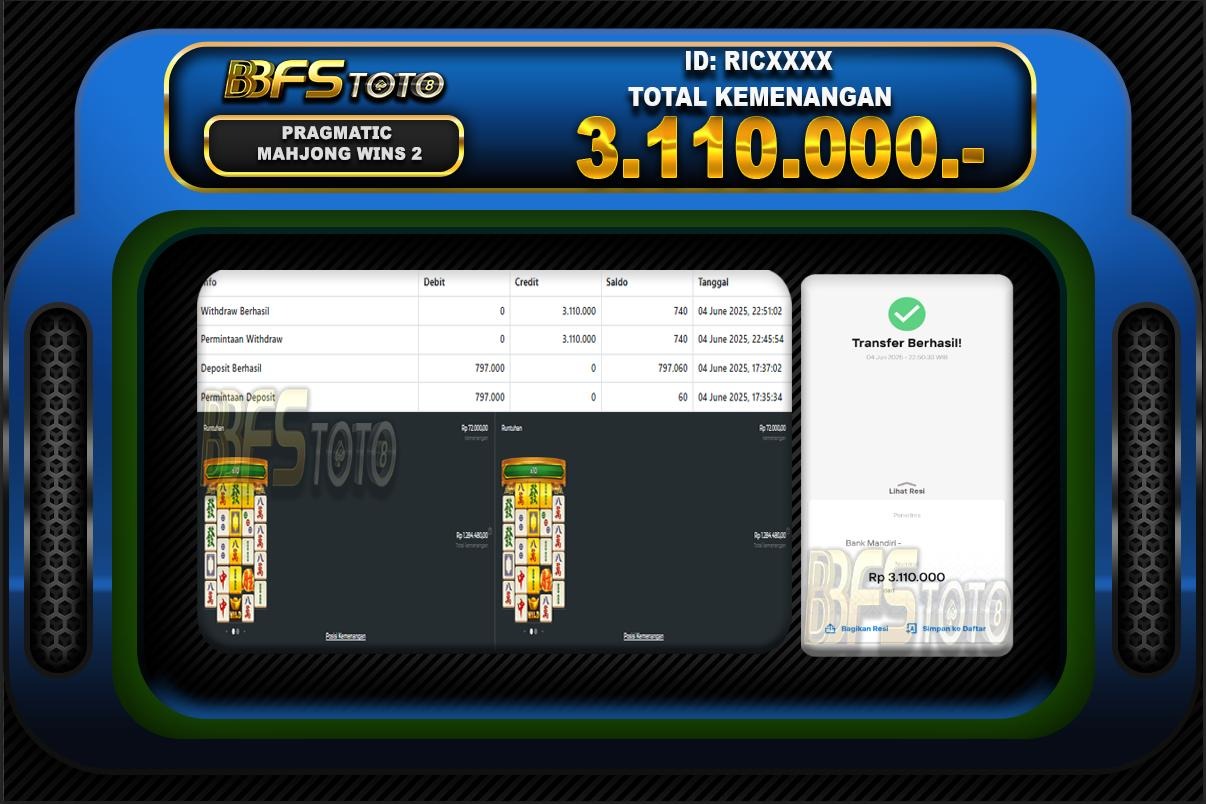 MAHJONG WINS 2 – BUKTI JACKPOT SLOT BBFSTOTO