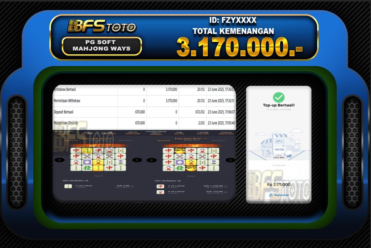 MAHJONG WAYS  – BUKTI JACKPOT BBFSTOTO