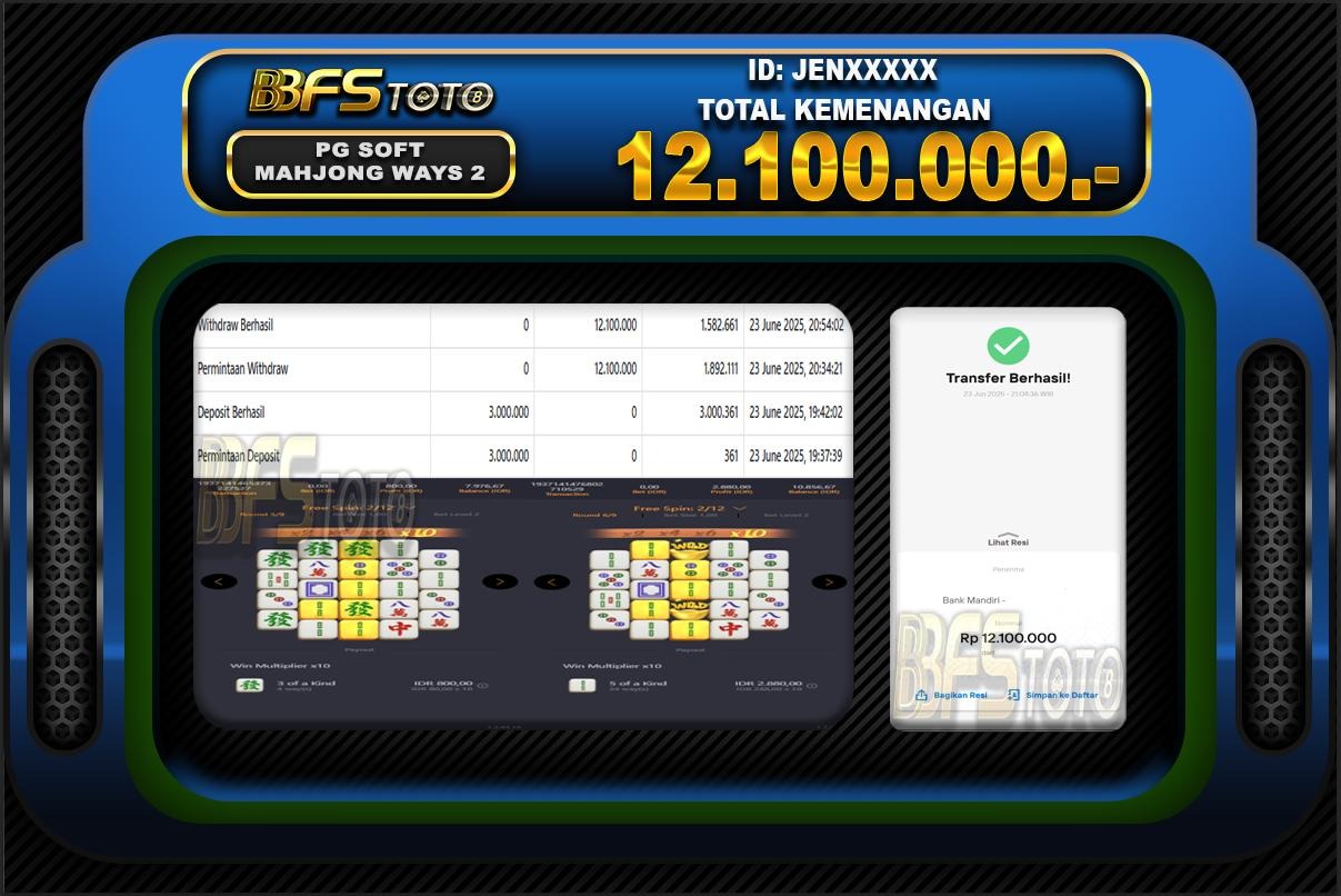 MAHJONG WAYS 2 – BUKTI JACKPOT BBFSTOTO