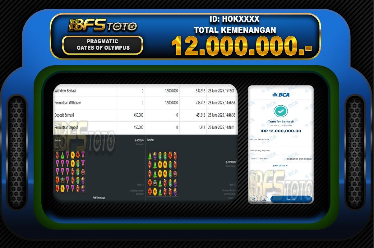 GATES OF OLYMPUS – BUKTI JACKPOT BBFSTOTO