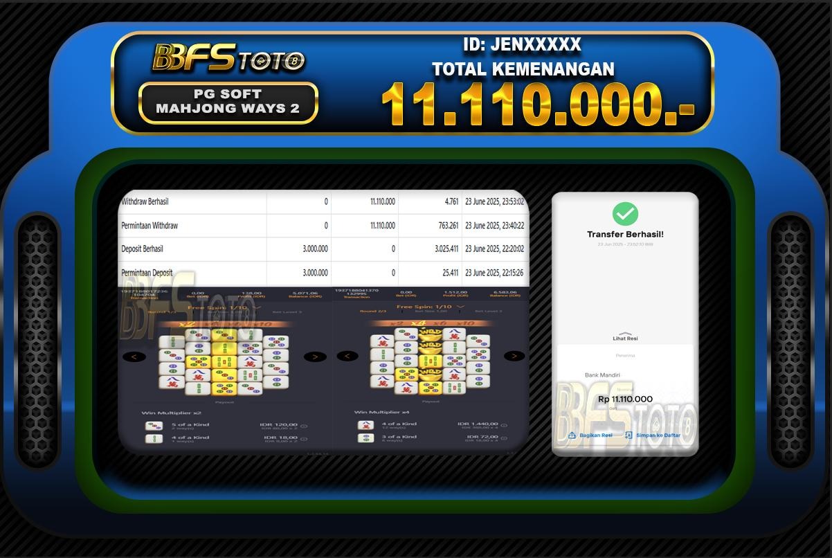 MAHJONG WAYS 2 – BUKTI JACKPOT BBFSTOTO