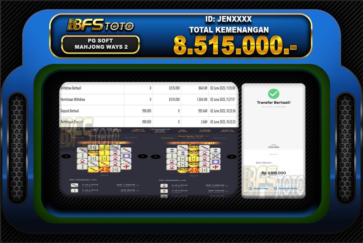 MAHJONG WAYS 2 – BUKTI JACKPOT SLOT BBFSTOTO